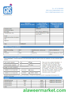 South Africa The GAS Company gas bill, SCR